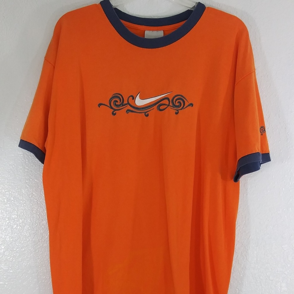 Nike Vintage Retro Orange & Blue Men's L T-Shirt